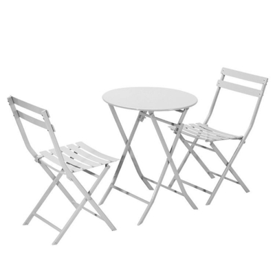 Plein Tableau et chaises de pliage extérieurs en acier de jardin dinant l'ensemble H73cm