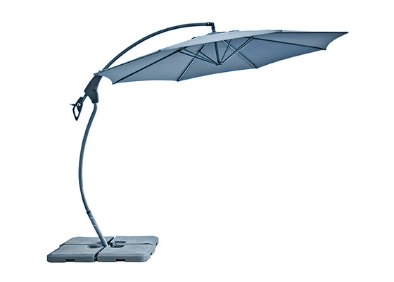 Parapluie accrochant extérieur excentré de courbure en aluminium avec la taille basse de φ250x245cm