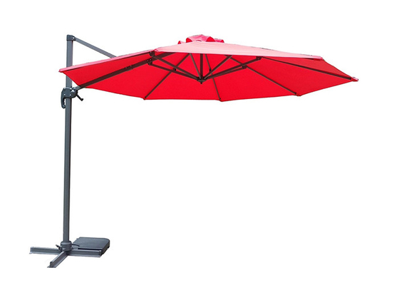 Parasol en porte-à-faux imperméable d'Alu de grand parapluie excentré rond de patio