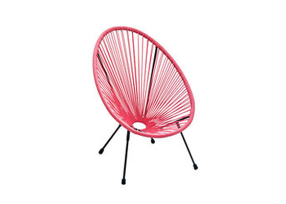 Chaise en acier de rotin multicolore, chaises de jardin empilables de rotin 10kg