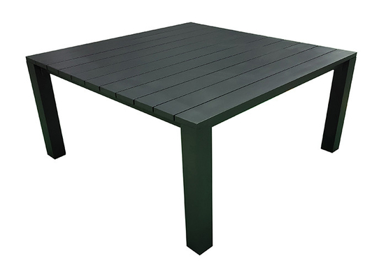 160 x 160 taille assemblée en aluminium de la table de salle à manger 76cm élégants de jardin de noir de cm