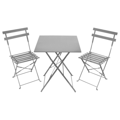 Ensemble de 3 tables et chaises d'extérieur pliables Patio BSCI