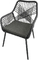 Chaise en osier simple de corde en acier de polyester de jardin avec le coussin