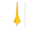 Processus protégeant du vent en acier jaune d'aiguille de parapluie de plage double avec l'aileron