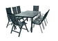 Le Tableau et les chaises de patio extérieurs de contreplaqué en aluminium rayent résistant