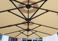 Le double de patio a dégrossi parasol extérieur de 4.5x2.65m Sun avec Polonais en acier