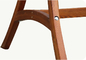 la chaise accrochante de balcon extérieur de taille de 185cm a courbé le bois solide