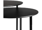 Fer rond moderne de meubles de tables basses du noir 50cm en métal haut