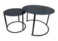 Fer rond moderne de meubles de tables basses du noir 50cm en métal haut