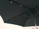 L'acier 8 nervures font du jardinage parasol central de Sun de colonne avec la lumière de LED