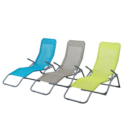Canapé pliable extérieur de Sun 1 x 1 chaise de basculage en acier de Textilene