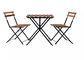 Tableaux et chaises en bois de jardin pour les meubles extérieurs